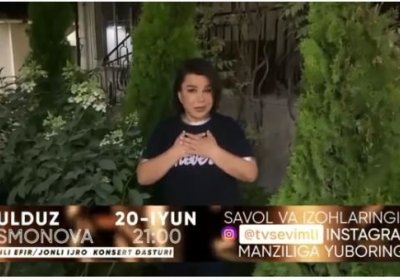 Юлдуз Усмонова илк марта телеканал орқали жонли концерт беради (видео) фото