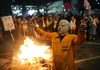Tel-Avivda aholi Netanyaxu iste’fosini talab qilib, namoyishga chiqdi фото