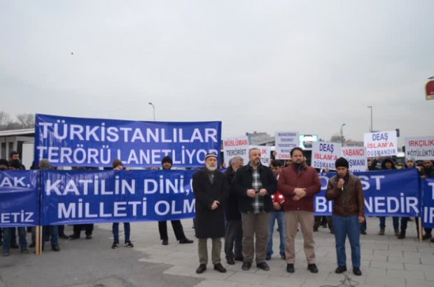 Istanbulda turkistonliklar namoyishi: Terrorning millati, dini bo‘lmaydi!