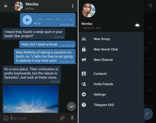 Telegram Android'да жиҳозлаш мавзуларини ўзгартиришни жорий қилди