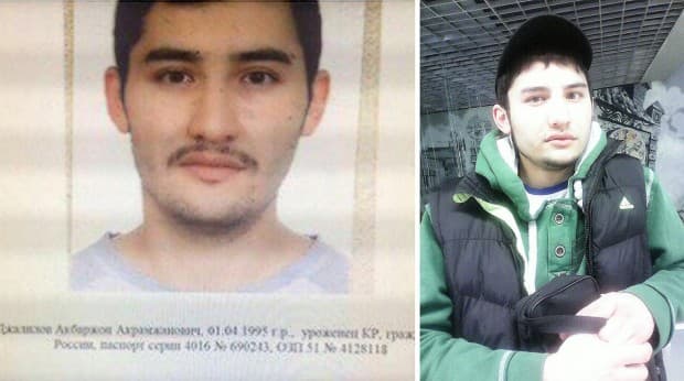 Петербург теракти ижрочилигида гумон қилинаётган Акбаржон Жалиловнинг суратлари эълон қилинди