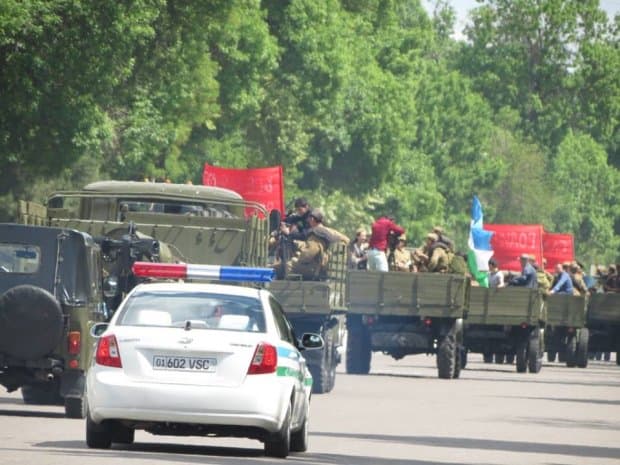 Toshkent ko‘chalaridan 9 may sharafiga avtokolonna o‘tdi (foto)