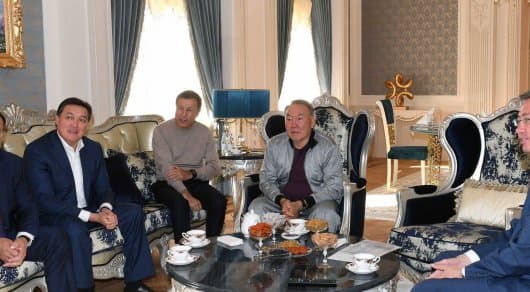 Foto: Nursulton Nazarboyev Toshkentda Golovkinning jangini tomosha qildi