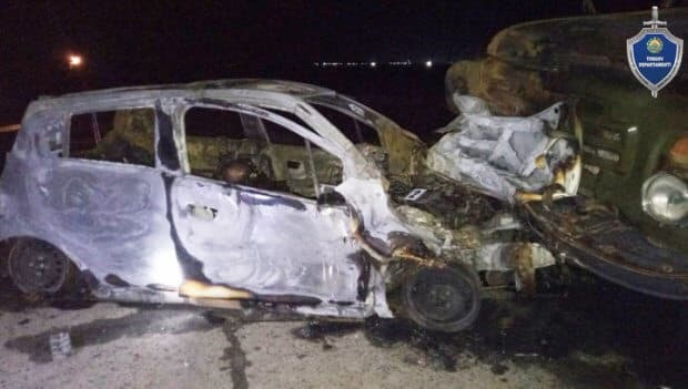 Қашқадарёда содир бўлган ЙТҲда уч киши ёниб кетди