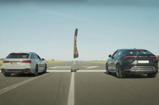 Lamborghini va Audi tezlik borasida kuch sinashdi (video)