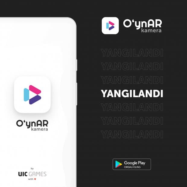 Project Managers компанияси томонидан ишлаб чиқилган янги лойиҳа "O'ynAR kamera (AR Player)"