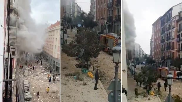 Madrid markazida kuchli portlash sodir bo‘ldi (foto, video)