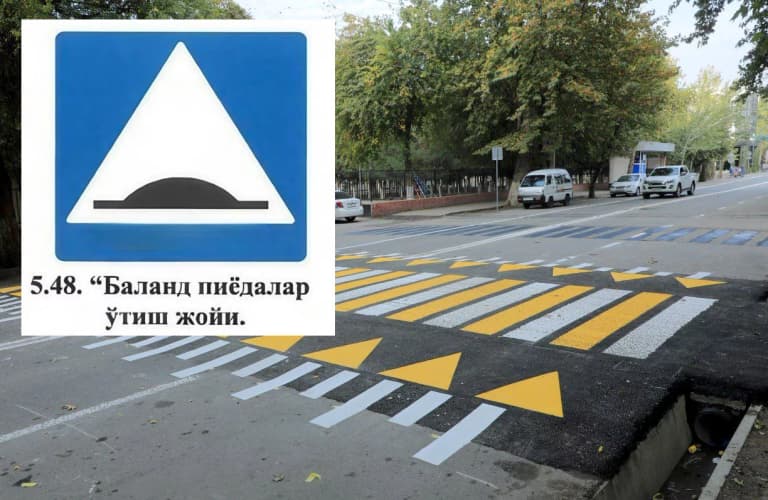 Пиёдалар хавфсизлигини таъминлаш учун янги йўл белгиси жорий этилади