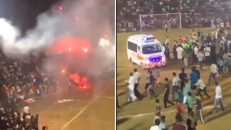 More than 30 people were injured in an explosion at a stadium in India (video)
