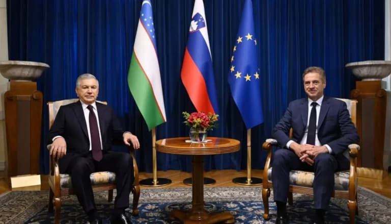 Президент Шавкат Мирзиёев встретился с премьер-министром Словении
