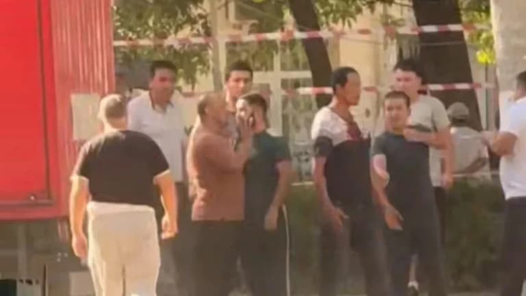 A violent street brawl between mercenaries in Tashkent