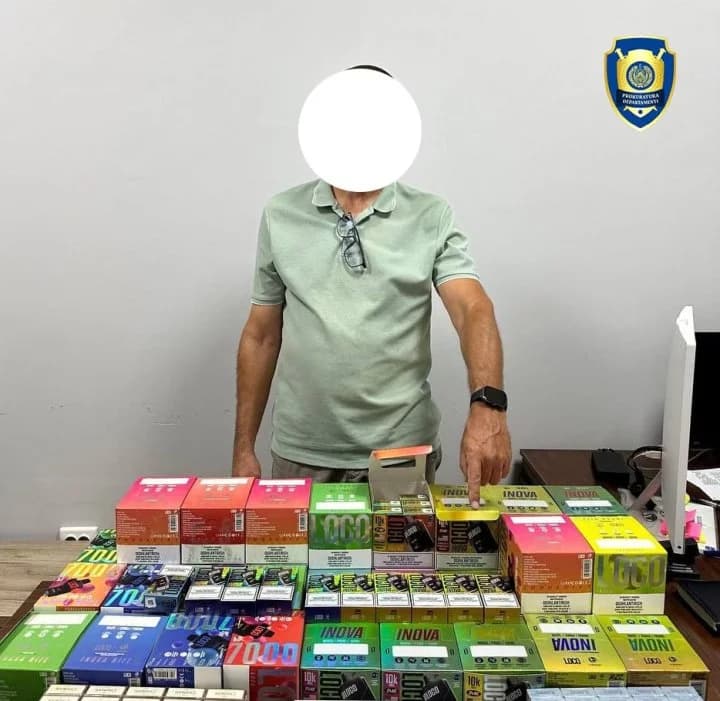 Man caught selling $4,800 worth of illegal e-cigarettes in Tashkent