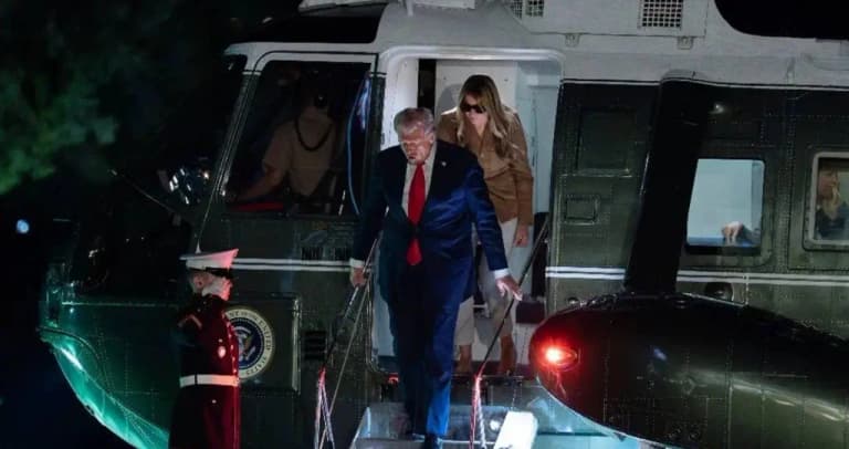 Трампнинг вертолёти Лондонда мажбурий қўниш қилди