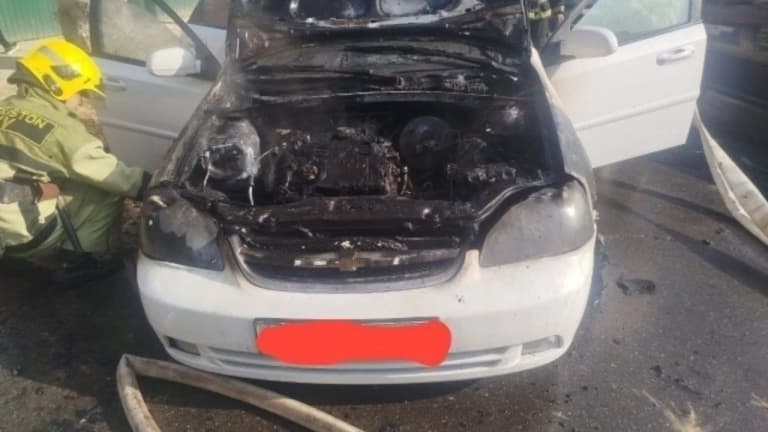 Юнусободда Lacetti ёнди: ёнғин 2 дақиқада ўчирилди