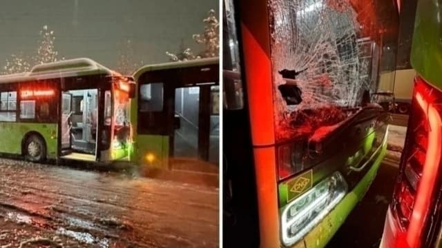 Sergeli'de iki otobüs arasında ezilen sürücü hayatını kaybetti.
