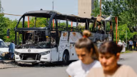 Yenakiyevo yakınında yolcu otobüsüne dronla saldırı düzenlendi