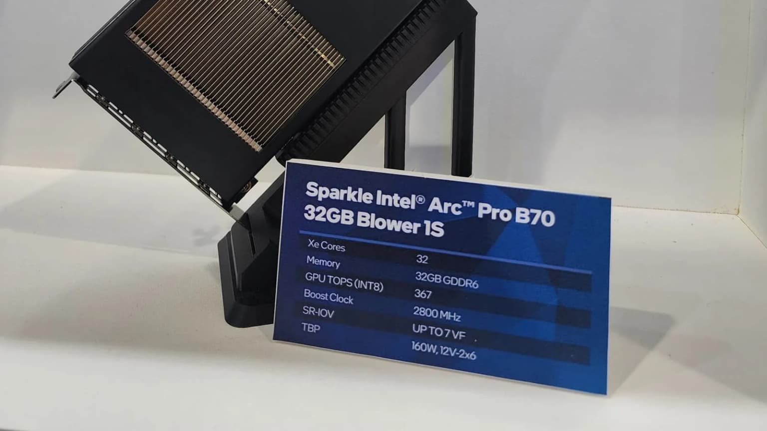 Sparkle presenta la tarjeta gráfica Intel Arc Pro B70 con 32 GB de memoria