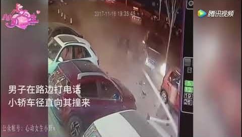 Xitoylik erkak 10 soniyada 2 marta o‘limdan qutulib qoldi (video)