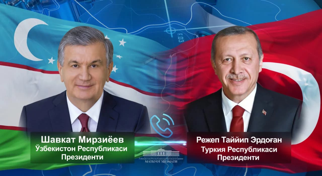 O‘zbekiston va Turkiya rahbarlari hamkorlikni kengaytirish masalasini muhokama qildi