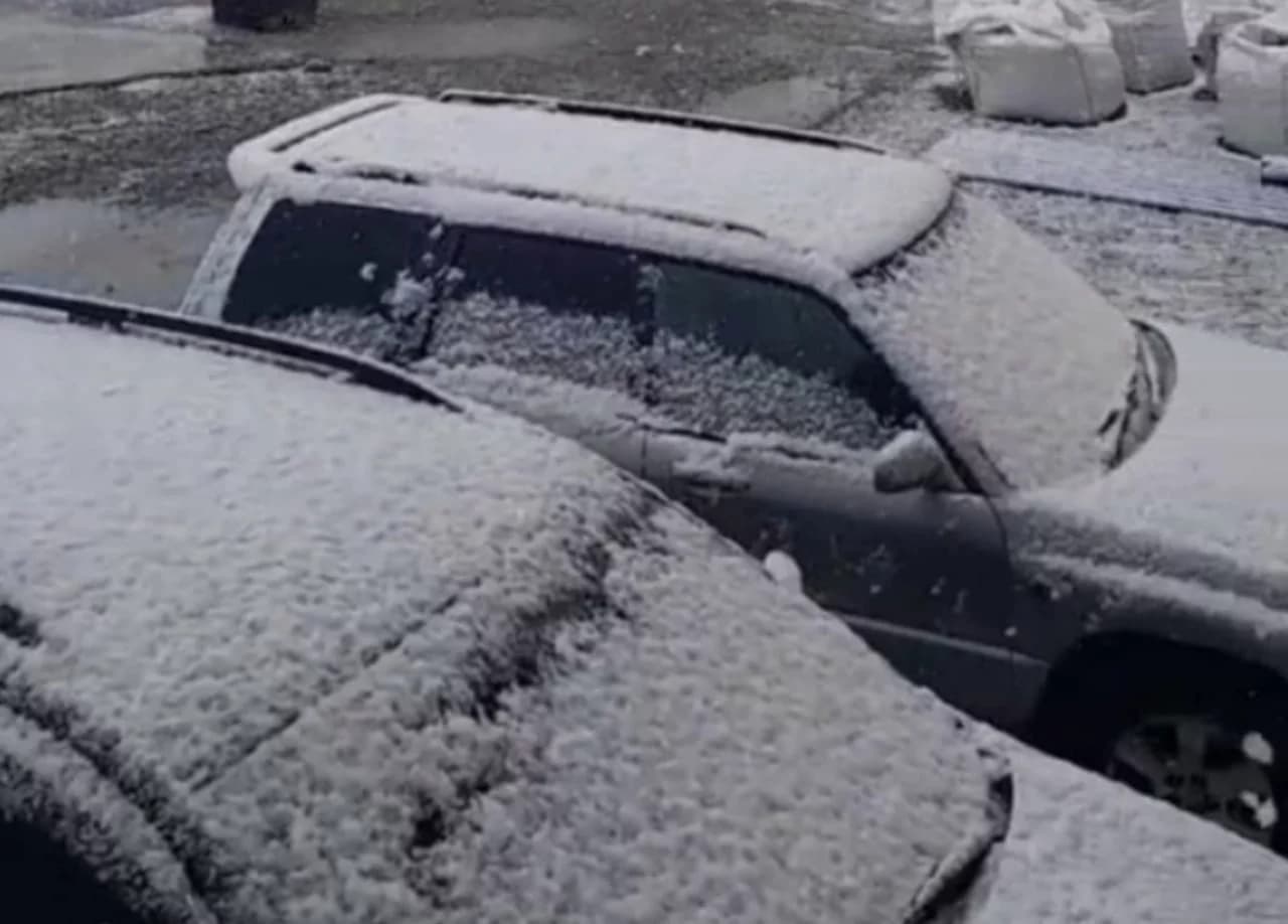 Qirg‘izistonda qor yog‘di (video)