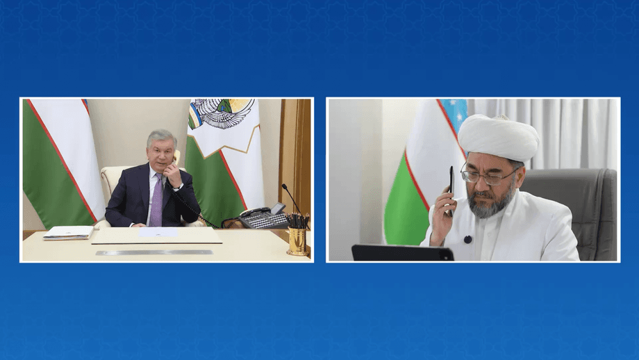 Shavkat Mirziyoyev va Muftiy hazratlari telefon orqali muloqot qildilar