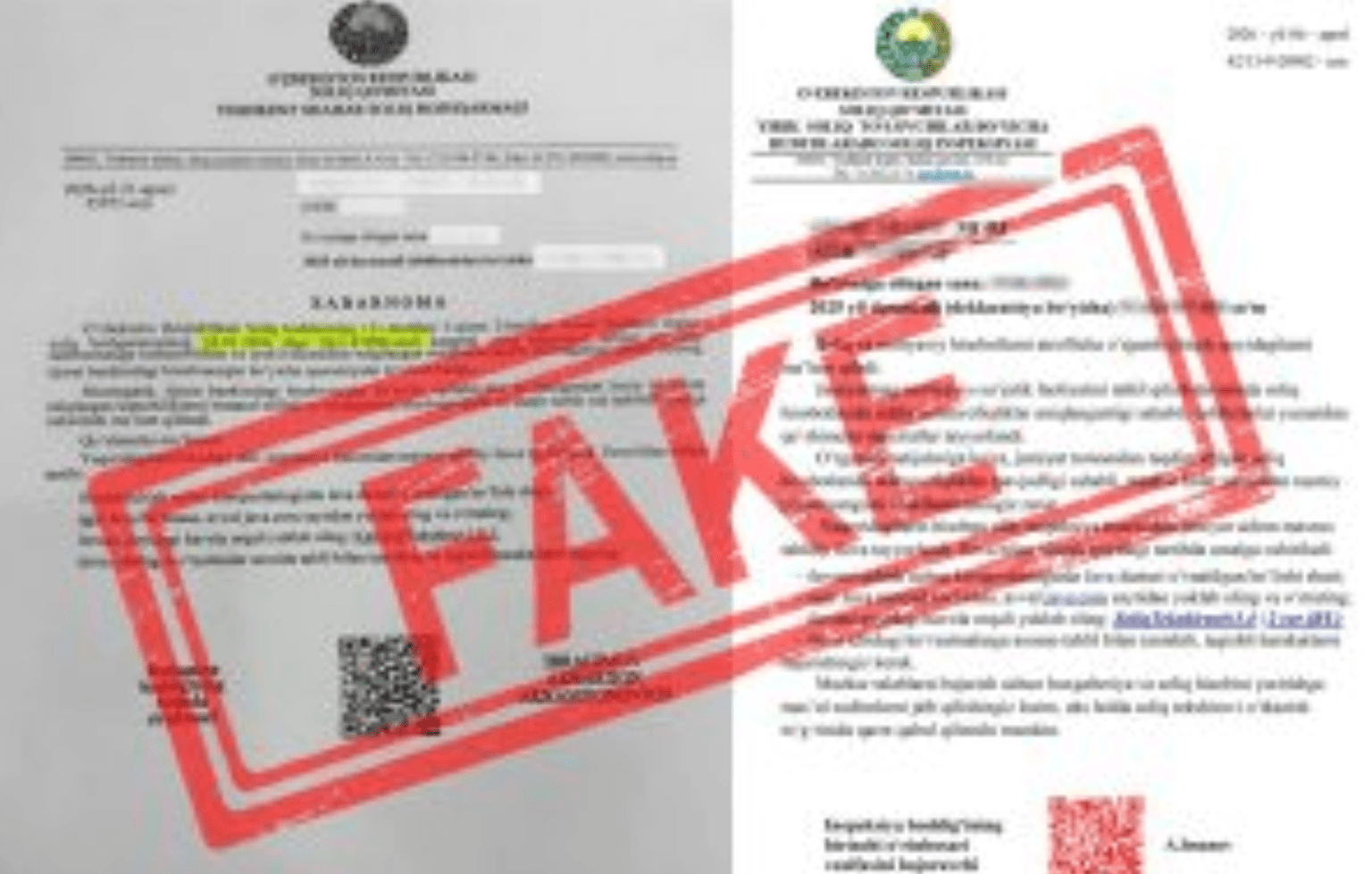 Сохта солиқ хатлари тадбиркорлар учун жиддий хавф туғдирмоқда