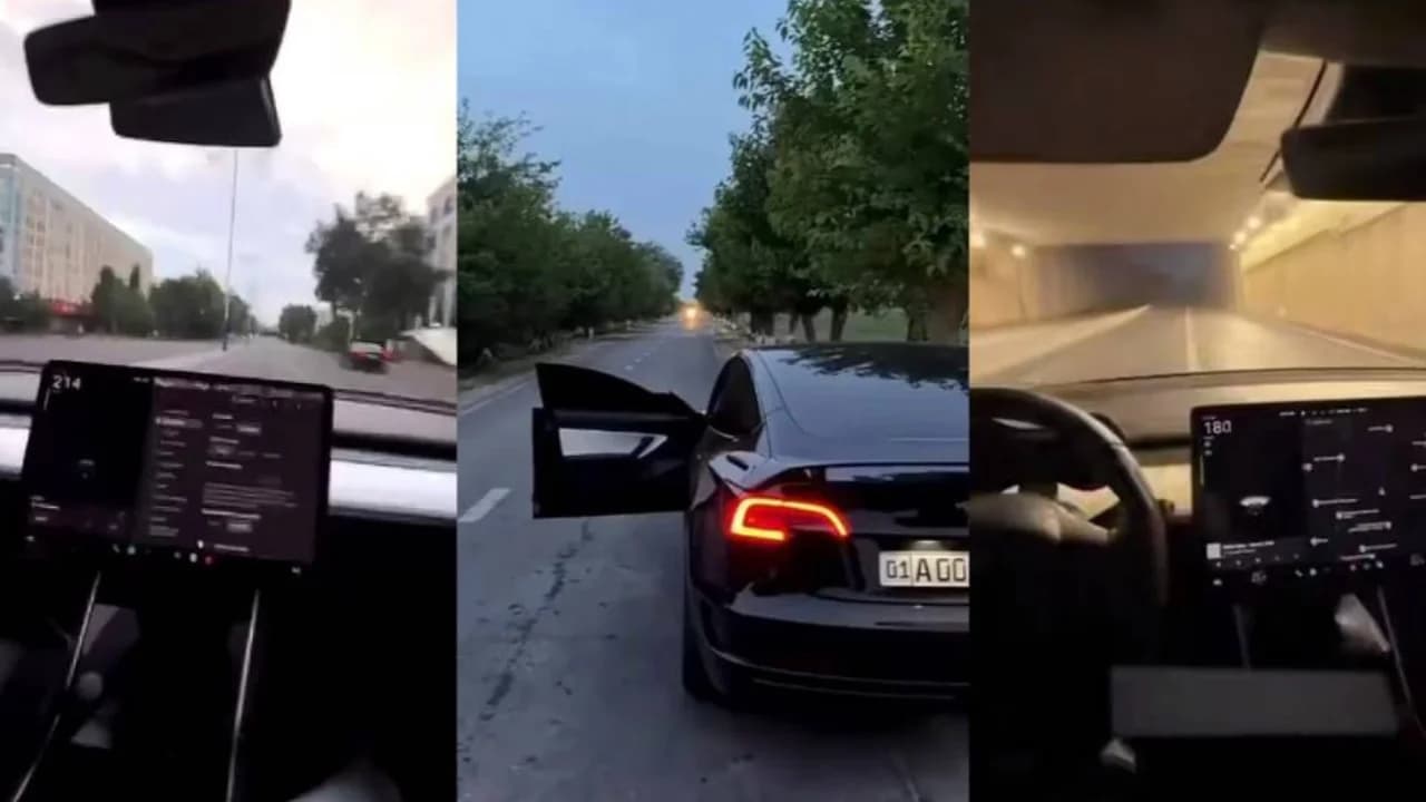 Водитель Tesla, разогнавшийся до 214 км/ч, задержан