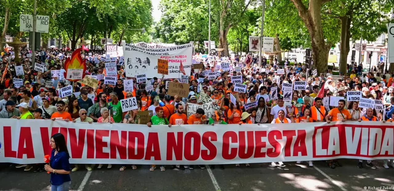 Madrid ko‘chalarida namoyish: Uy ijarasi narxlari odamlarni to‘lqinlantirdi