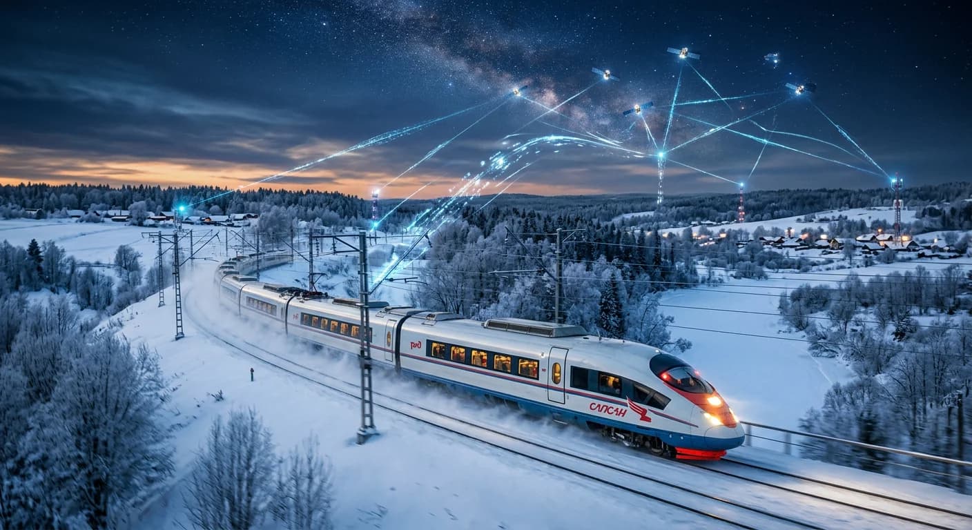 Россия тезкор поездларида сунъий йўлдош интернети жорий этилади