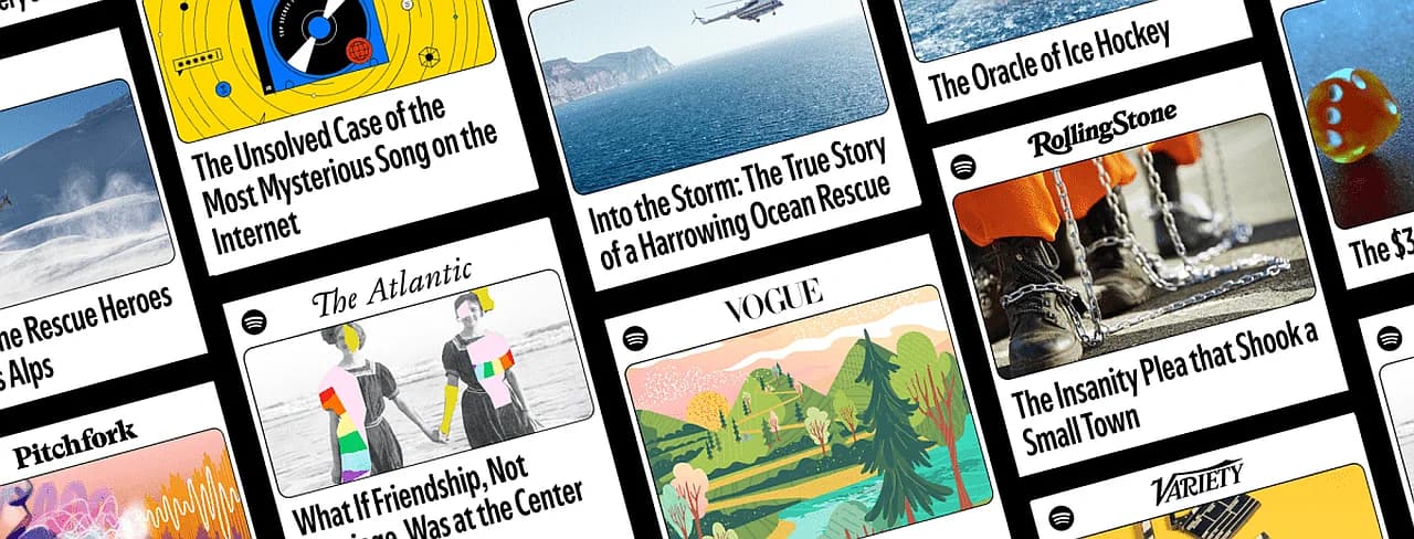 Spotify now offers magazine articles in audio format
