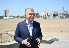 Президент Ал-Хоразмий шаҳарчасининг қурилишини кўздан кечирди (фото) фото