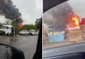 Фото: Кадр из видео 7 апреля на автозаправочной станции