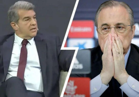 «Barselona» prezidenti Joan Laporta Madridtiñ «Real»