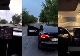 Тошкент кўчаларида Tesla автомашинасини юқори тезликда