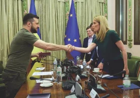 Европарламент раиси Р.Метсола ва Украина президенти