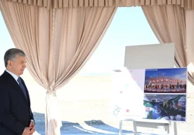 Ўзбекистон президенти Шавкат Мирзиёев Янги Тошкент шаҳрида