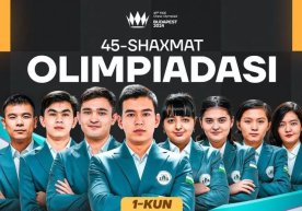 Shaxmat Olimpiadasi. Shaxmatchilarimiz musobaqani g‘alaba bilan boshladi фото