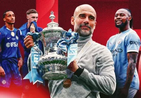 In the FA Cup final held at Wembley Stadium, Manchester
