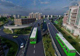 Яккасарой туманида олти қаторли 3 та йўл ўтказгич қурилмоқда фото