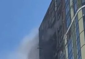 Yekaterinburg shahrida turar joy majmuasiga qilingan dron