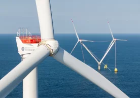 New wind turbines started operating off the coast of