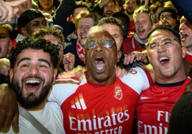 Arsenal legend Ian Wright joined fans on Tuesday night to