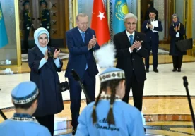 Kazakhstan President Kassym-Jomart Tokayev welcomed