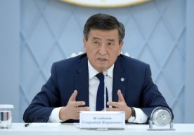 Қирғизистон президенти Сооронбай Жээнбеков Қирғизистонда