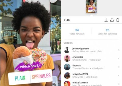Instagram «Stories»ga so‘rov stikerlarini qo‘shdi фото