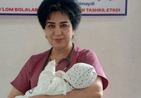 A baby girl weighing more than 7 kilograms was born in Tashkent region (video) фото