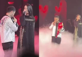 Хонанда Шоҳруҳхон рафиқаси Асал Шодиева билан куйлаган