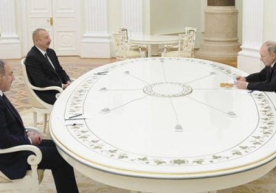 Kremlda «asr urushi»dan keyingi ilk muzokara bo‘lib o‘tdi. Putin, Aliyev va Pashinyan nimalarni gaplashdi? фото