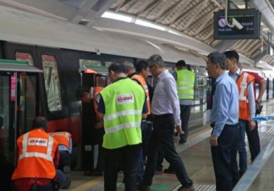 Сингапур метросида поездлар тўқнашиши оқибатида одамлар жабрланди фото