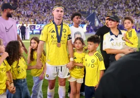Cristiano Ronaldo, yoğun maç temposuna ara vererek eşi